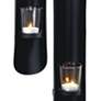Bold Black Wall Sconce Votive Candle Holders Set of 2