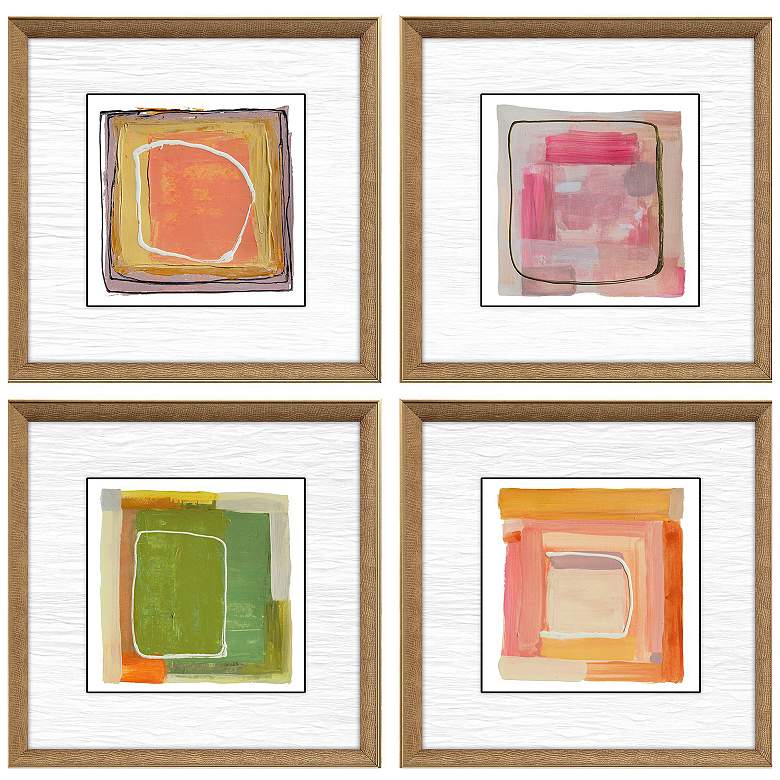 Image 1 Bold Gesture 13"W x 13"H Framed Art Set of 4
