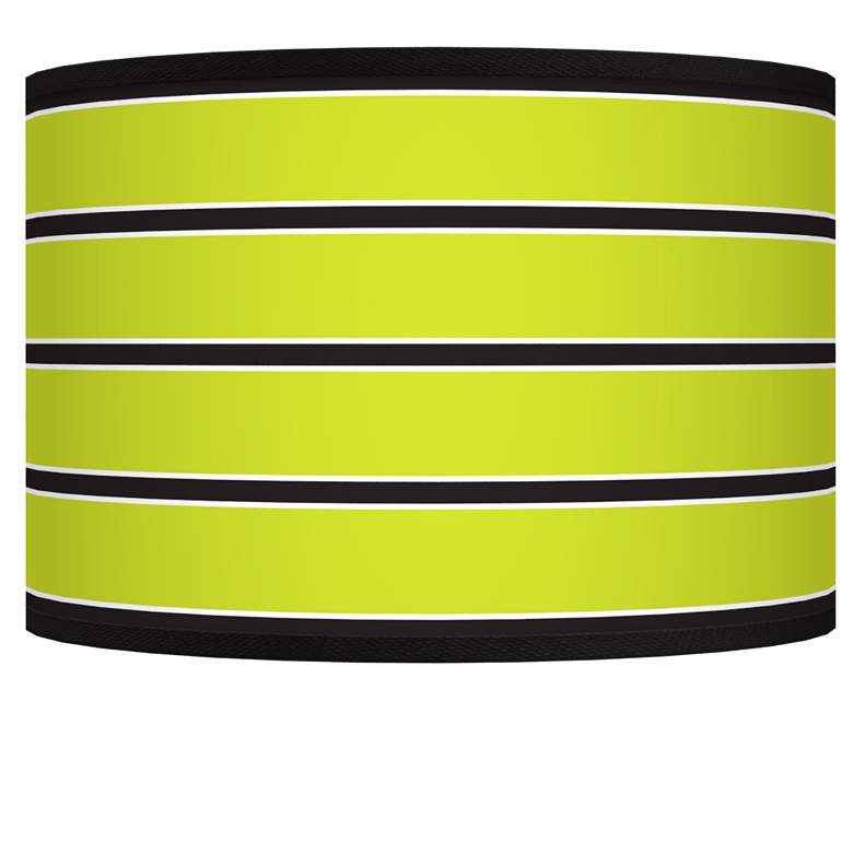 Image 1 Bold Lime Green Stripe Giclee Shade 12x12x8.5 (Spider)