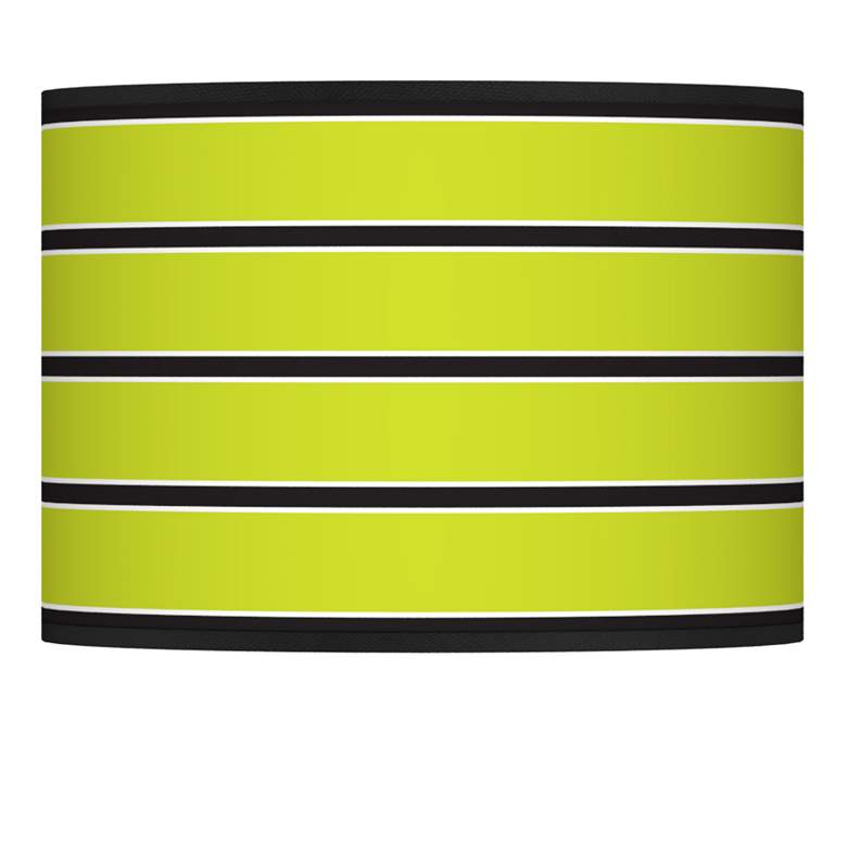 Image 1 Bold Lime Green Stripe Giclee Shade 13.5x13.5x10 (Spider)