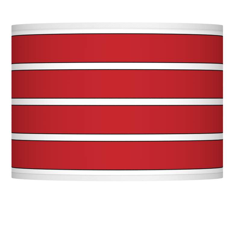 Image 1 Bold Red Stripe Giclee Glow Shade 13.5x13.5x10 (Spider)