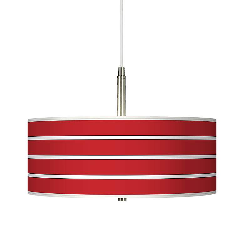 Image 1 Bold Red Stripe Giclee Pendant Chandelier