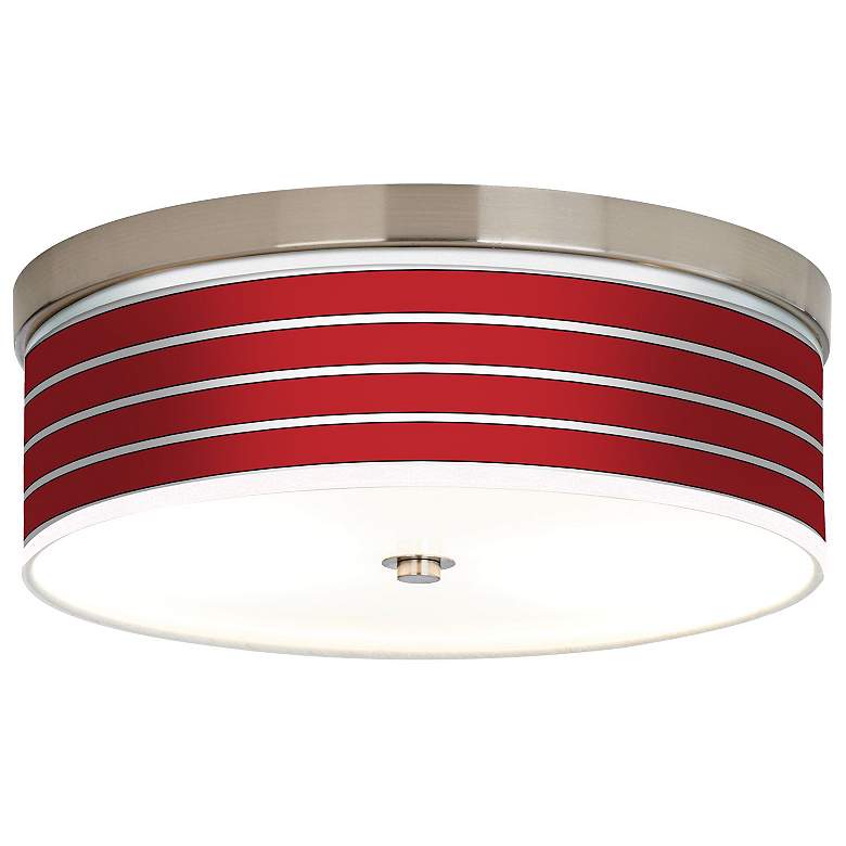 Image 1 Bold Red Stripes Giclee Energy Efficient Ceiling Light