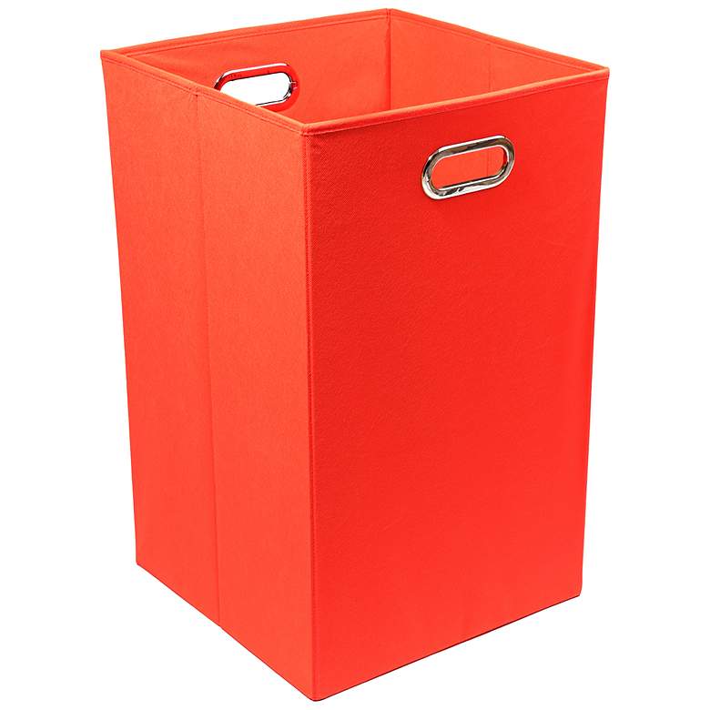 Image 1 Bold Solid Red Folding Laundry Basket