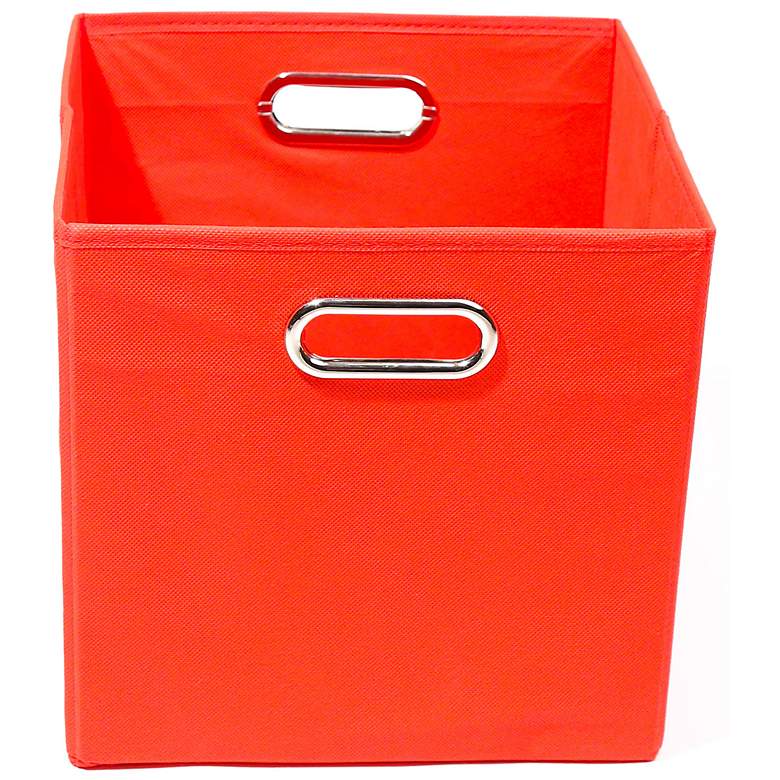 Image 1 Bold Solid Red Folding Storage Bin