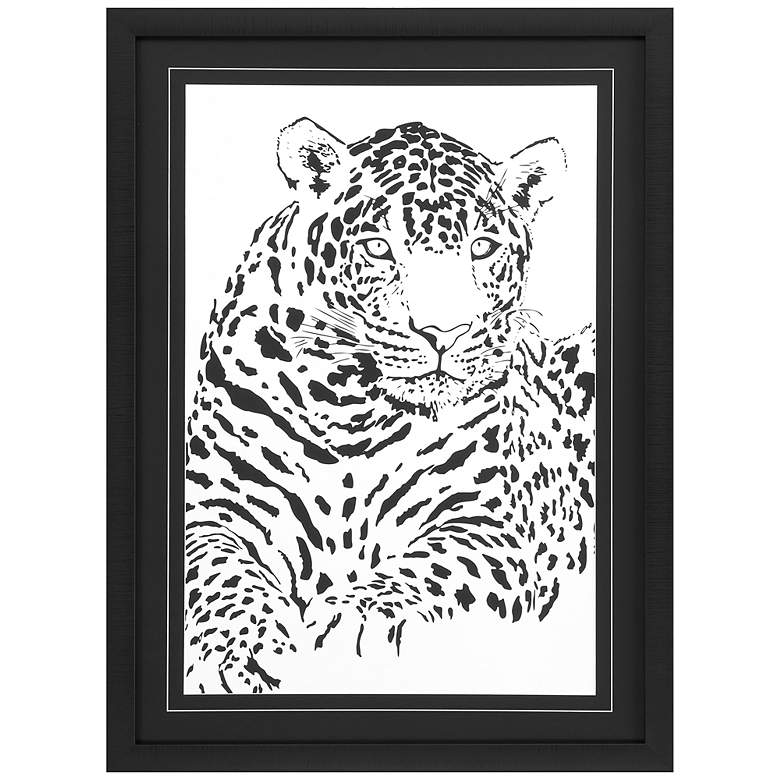 Image 1 Bold Spots Jaguar 45 inch Wide Framed Giclee Wall Art