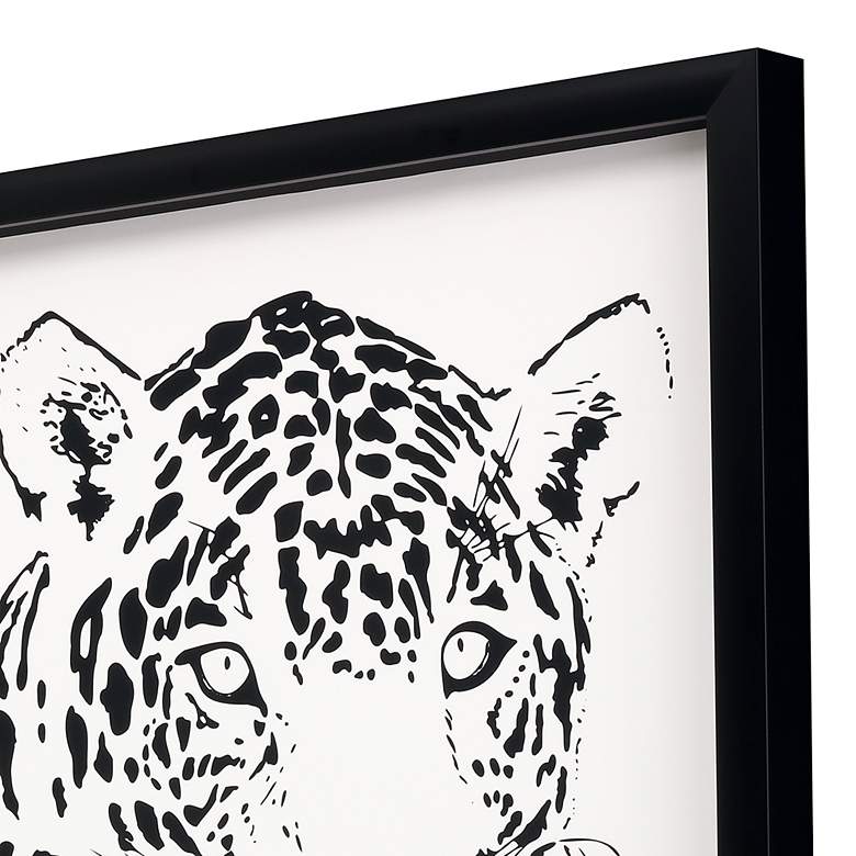 Image 4 Bold Spots Jaquar 51" Wide Framed Giclee Wall Art more views