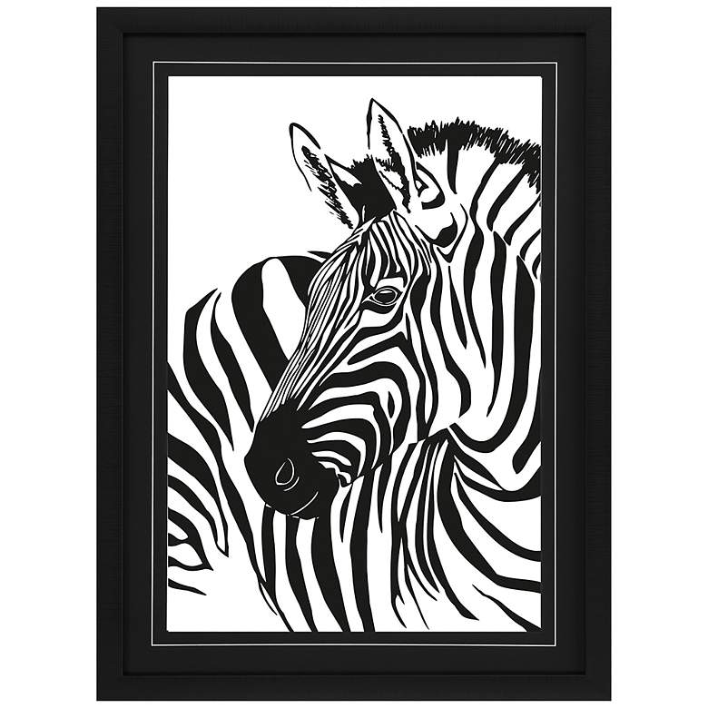 Image 1 Bold Spots Zebra 45 inch Wide Framed Giclee Wall Art
