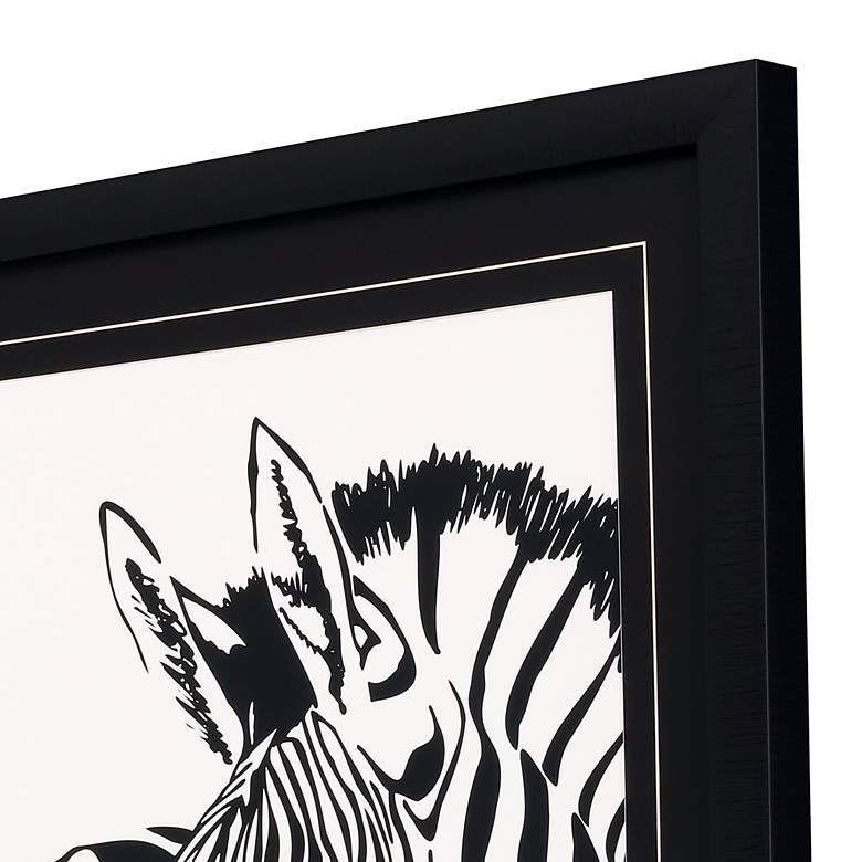Image 2 Bold Spots Zebra 45 inch Wide Framed Giclee Wall Art more views