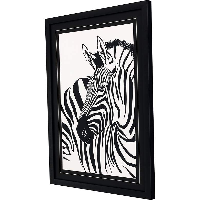 Image 3 Bold Spots Zebra 45 inch Wide Framed Giclee Wall Art more views