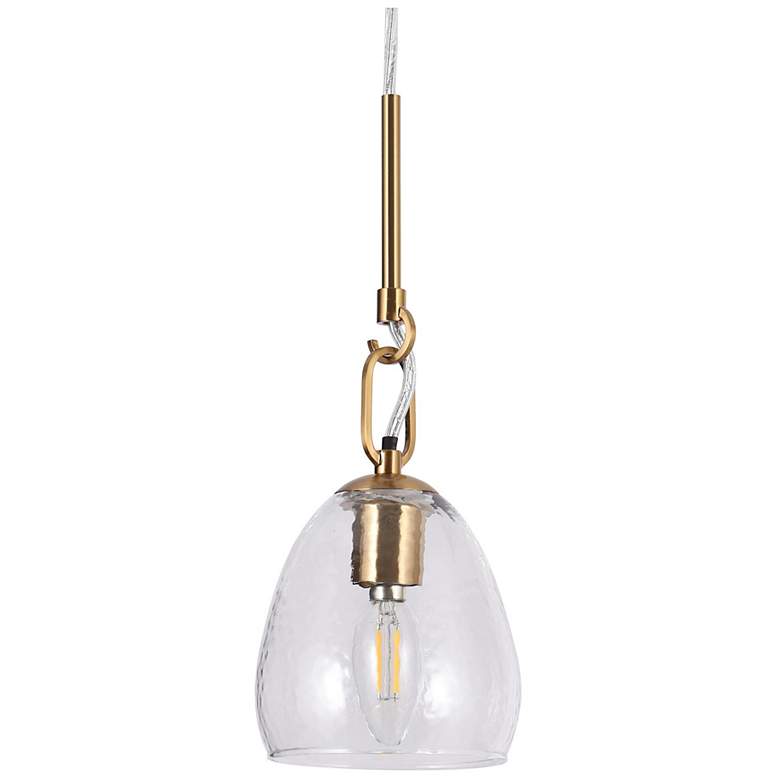 Image 1 Bolfi 1-Light Gold Glass Pendant Light