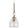 Bolfi 1-Light Gold Glass Pendant Light