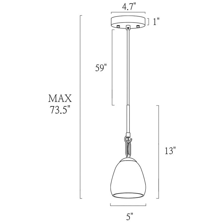 Image 5 Bolfi 1-Light Gold Glass Pendant Light more views