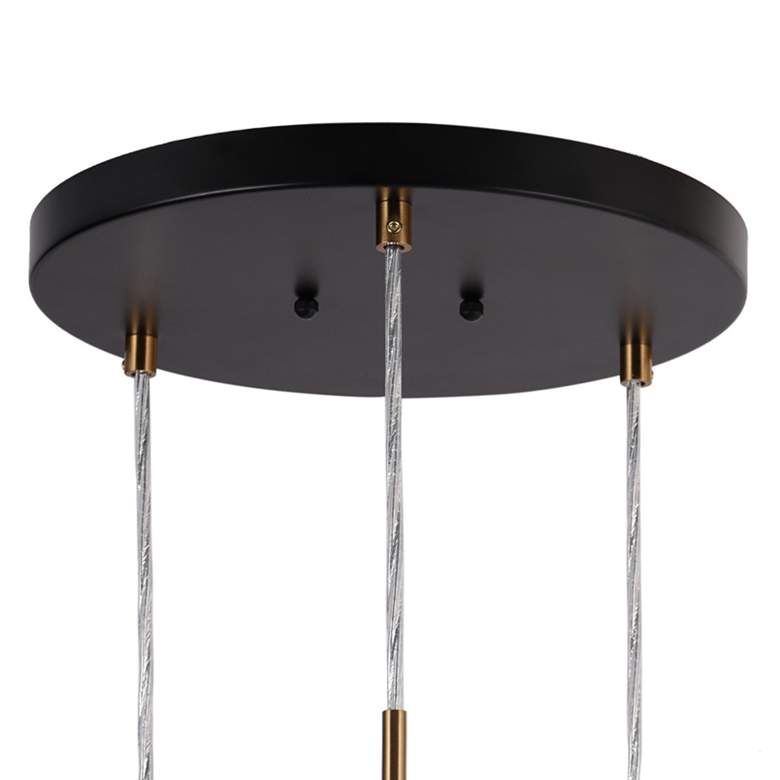 Image 4 Bolfi 3-Light Gold Cluster Glass Shade Chandelier more views