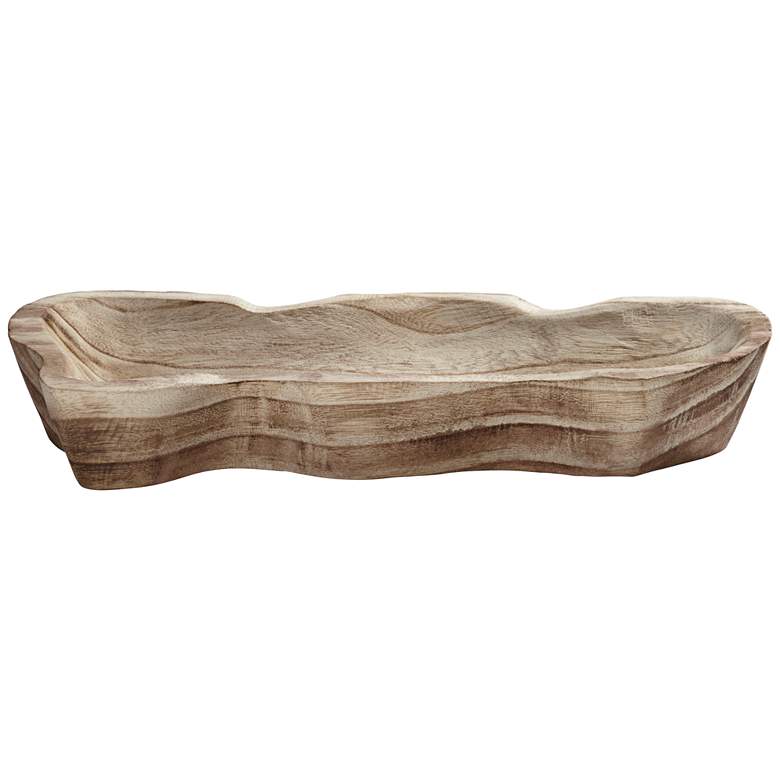 Image 4 Bolinas 14 3/4" Wide Matte Burlywood Decorative Tray more views