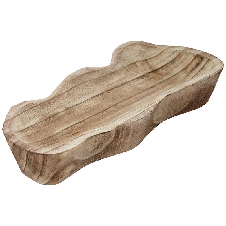 Image 5 Bolinas 14 3/4" Wide Matte Burlywood Decorative Tray more views