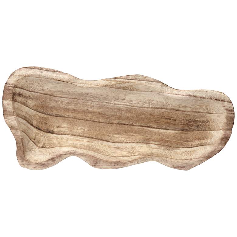 Image 7 Bolinas 14 3/4" Wide Matte Burlywood Decorative Tray more views