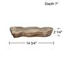 Bolinas 14 3/4" Wide Matte Burlywood Decorative Tray