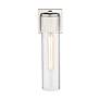 Bolivar 13" High Polished Nickel Clear Glass Wall Sconce