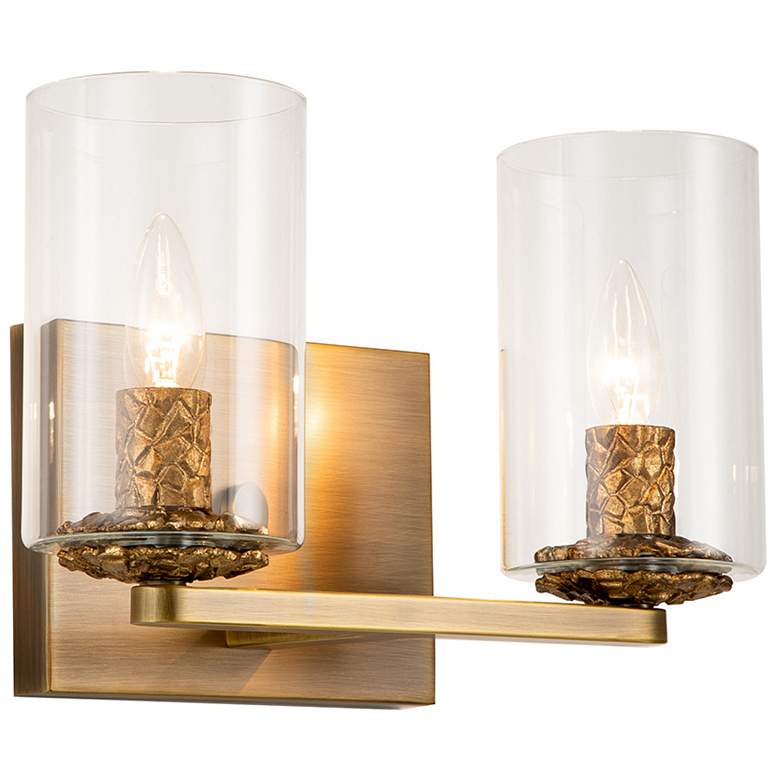 Image 1 Bolivar 2-Light Vanity Light in Antique Brass