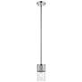 Bolivar 4" Wide Polished Nickel Stem Hung Pendant With Clear Glass Sha