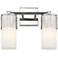 Bolivar 9.5" High 2 Light Polished Nickel Sconce With Matte White Shad