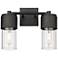 Bolivar 9 1/2" High Matte Black 2-Light Wall Sconce
