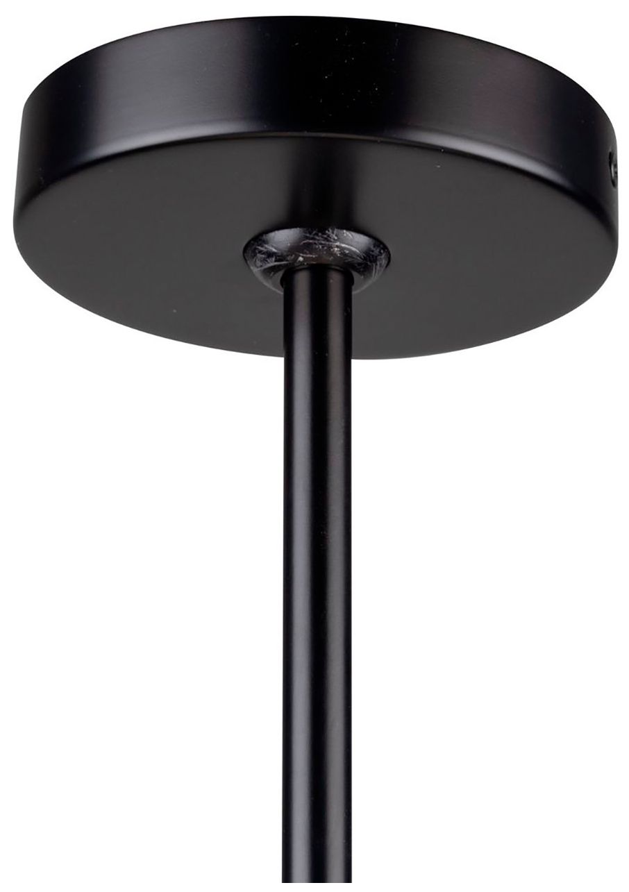 Image 5 Bolla 15.75" Wide 5-Light Black Pendant With White Glass Shade more views