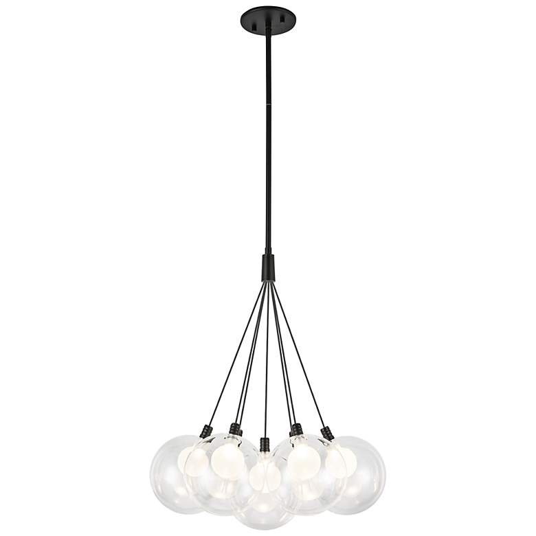 Image 2 Bolla 16 1/2" Wide Black 7-Light LED Pendant