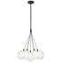 Bolla 16 1/2" Wide Black 7-Light LED Pendant