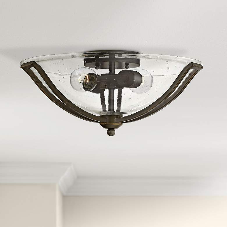 Image 1 Bolla 16 3/4 inch Wide Glass Bowl Ceiling Light by Hinkley