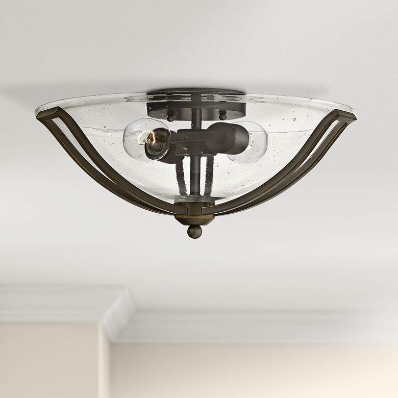 Image 1 Bolla 16 3/4" Wide Glass Bowl Ceiling Light by Hinkley