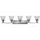 Bolla 45 3/4" Wide Brushed Nickel 5-Light Bath Light