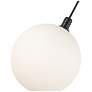 4_Bolla 5 1/2" Wide Black and Opal Glass LED Mini Pendant more views