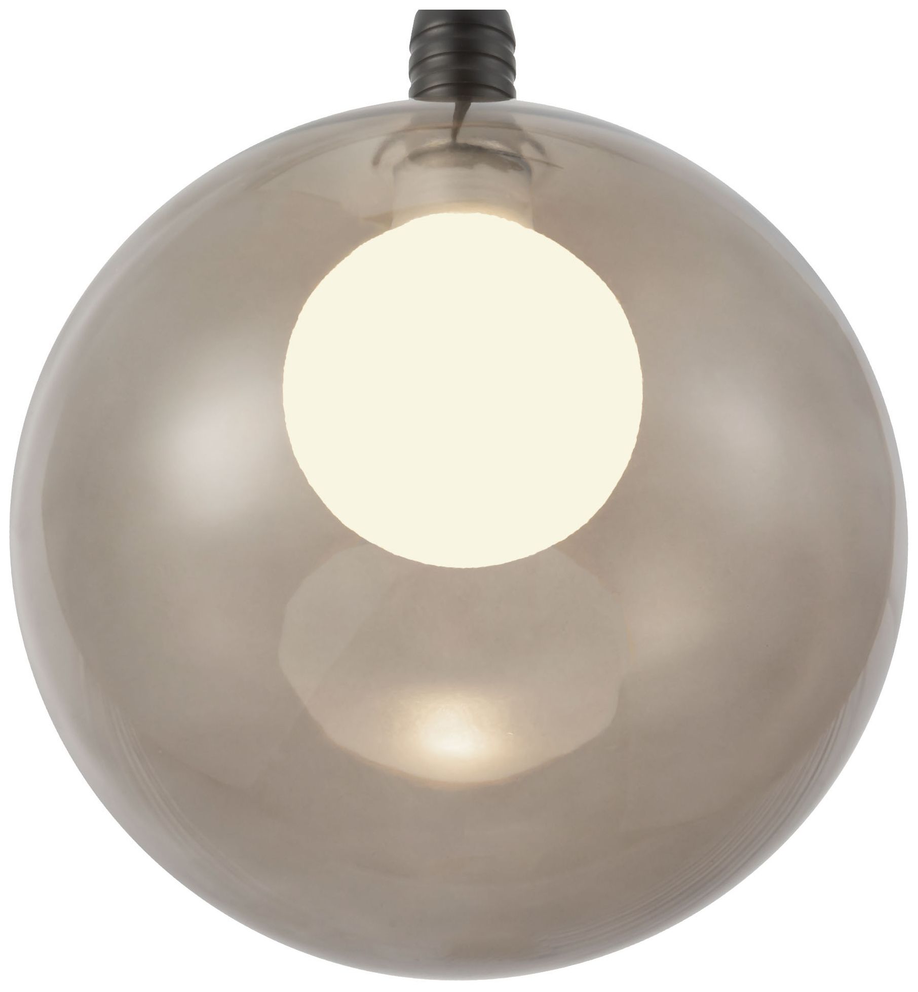 Image 4 Bolla 6-in Black dimmable LED Pendant with Smoked Glass more views
