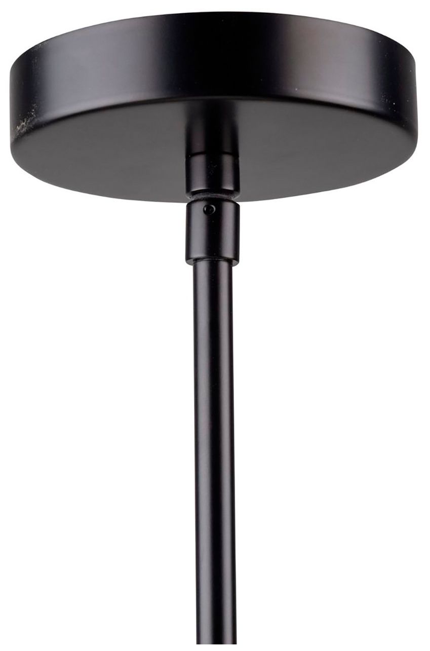 Image 4 Bolla 6" Wide Black Pendant With White Glass Shade more views