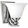 Bolla 8 1/2" High Nickel Wall Sconce w/ Etched Opal Glass