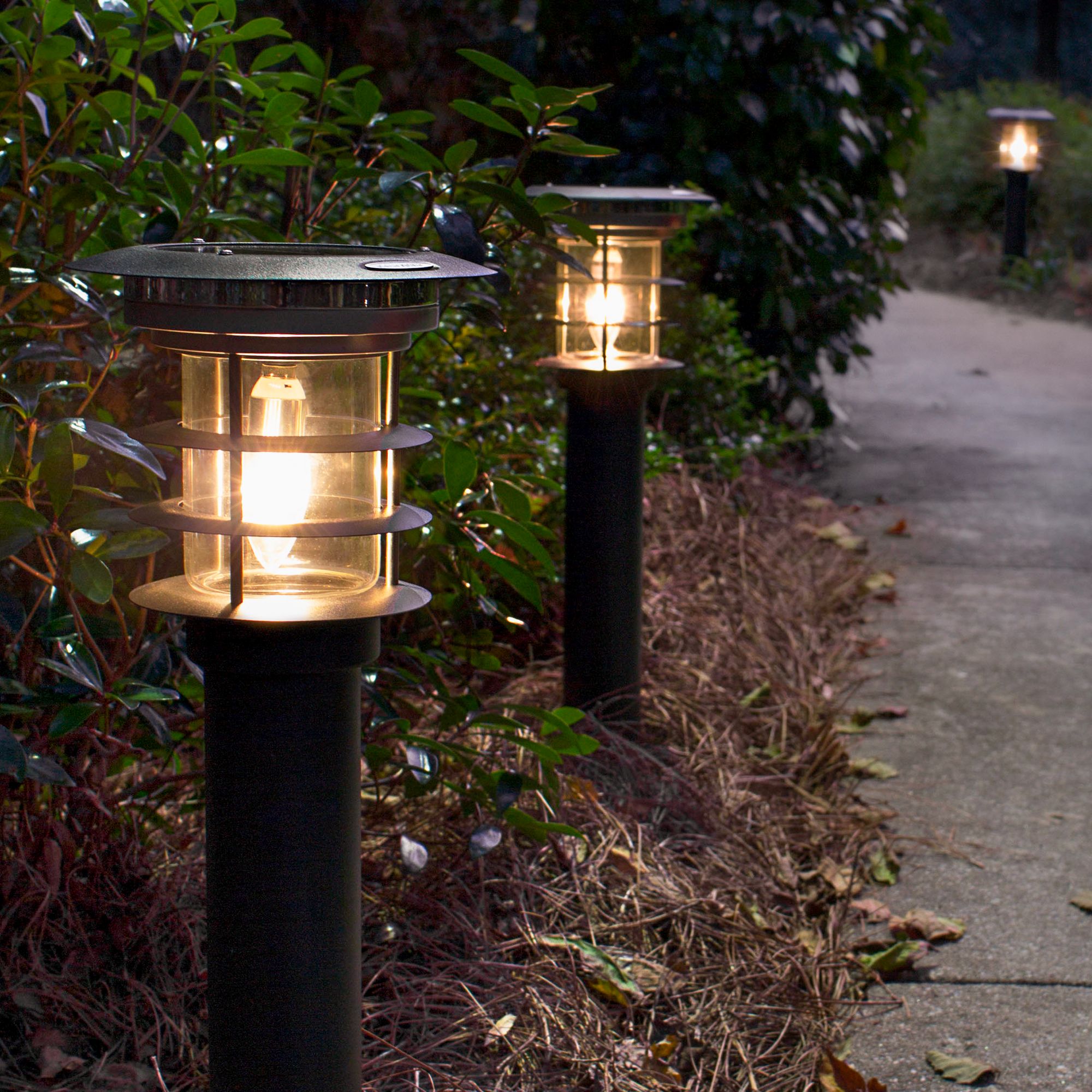 black solar landscape lights