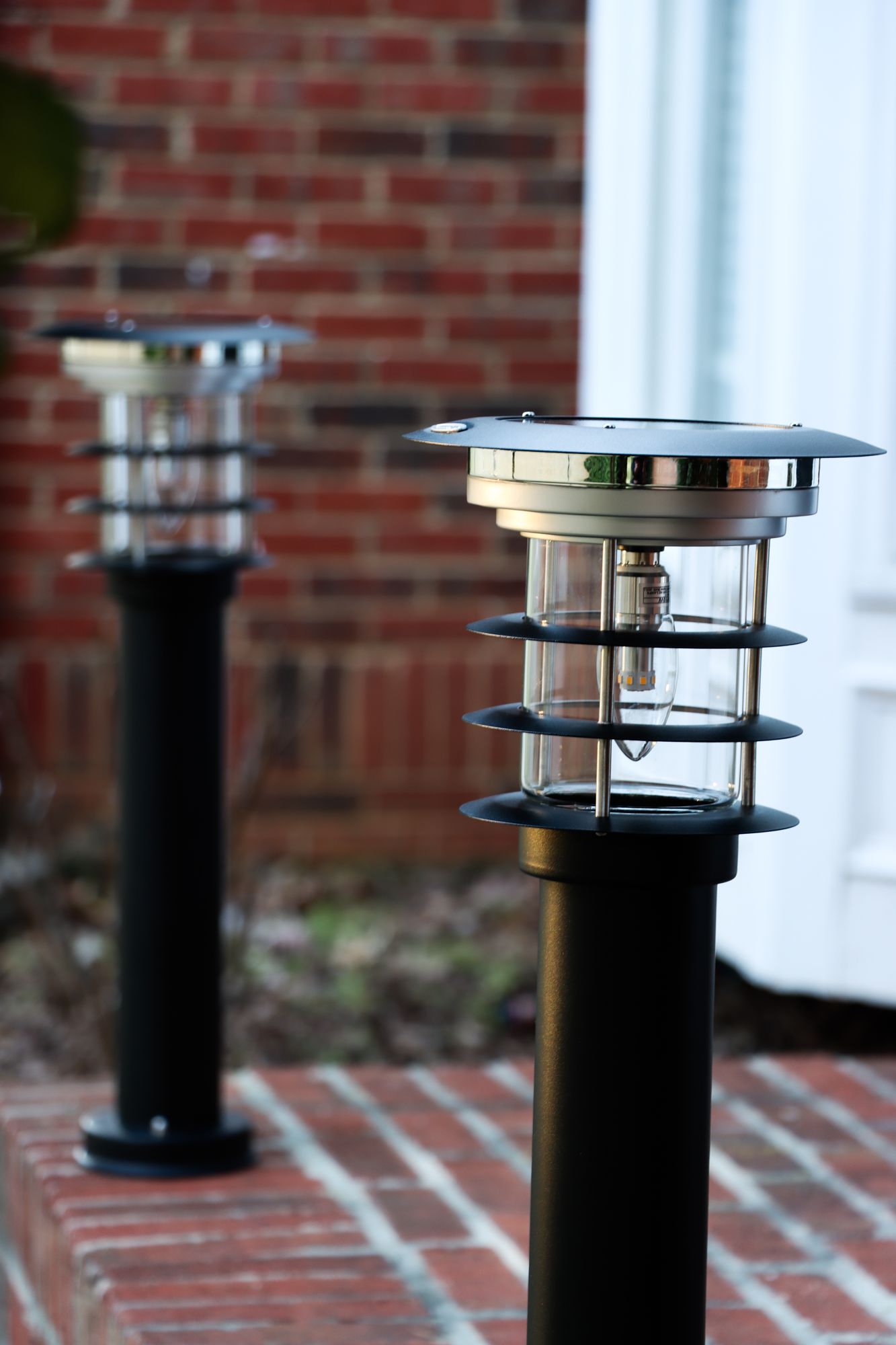 Image 5 Bollard 24" High Black Finish Solar Powered LED Landscape Light more views