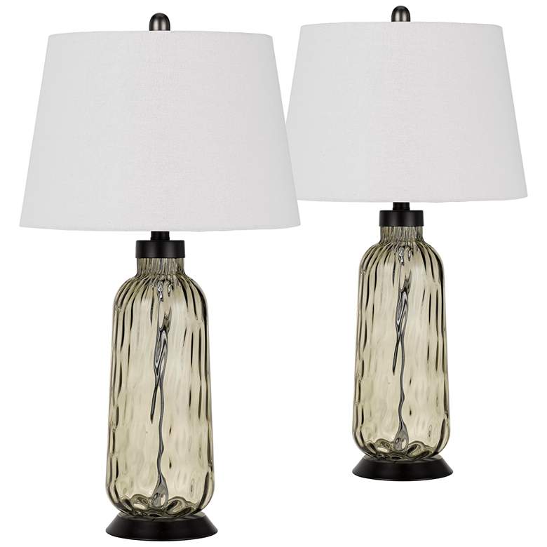 Image 1 Bolsena Smoked Glass Jar Table Lamps Set of 2