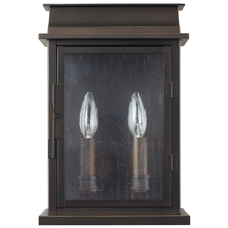 Image 2 Bolton 13 3/4" High Oiled Bronze 2-Light Outdoor Wall Light