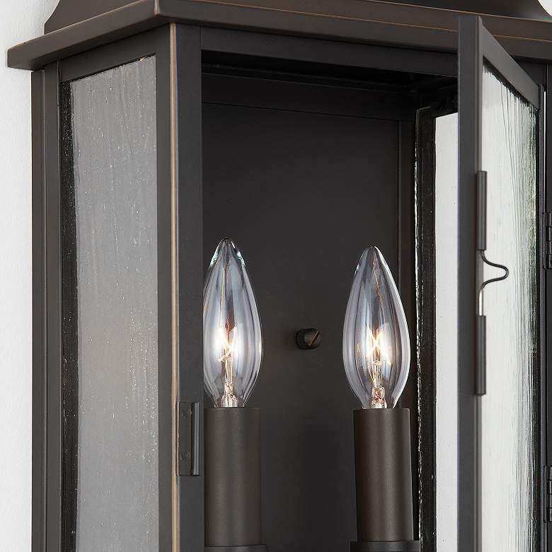 Image 3 Bolton 13 3/4" High Oiled Bronze 2-Light Outdoor Wall Light more views