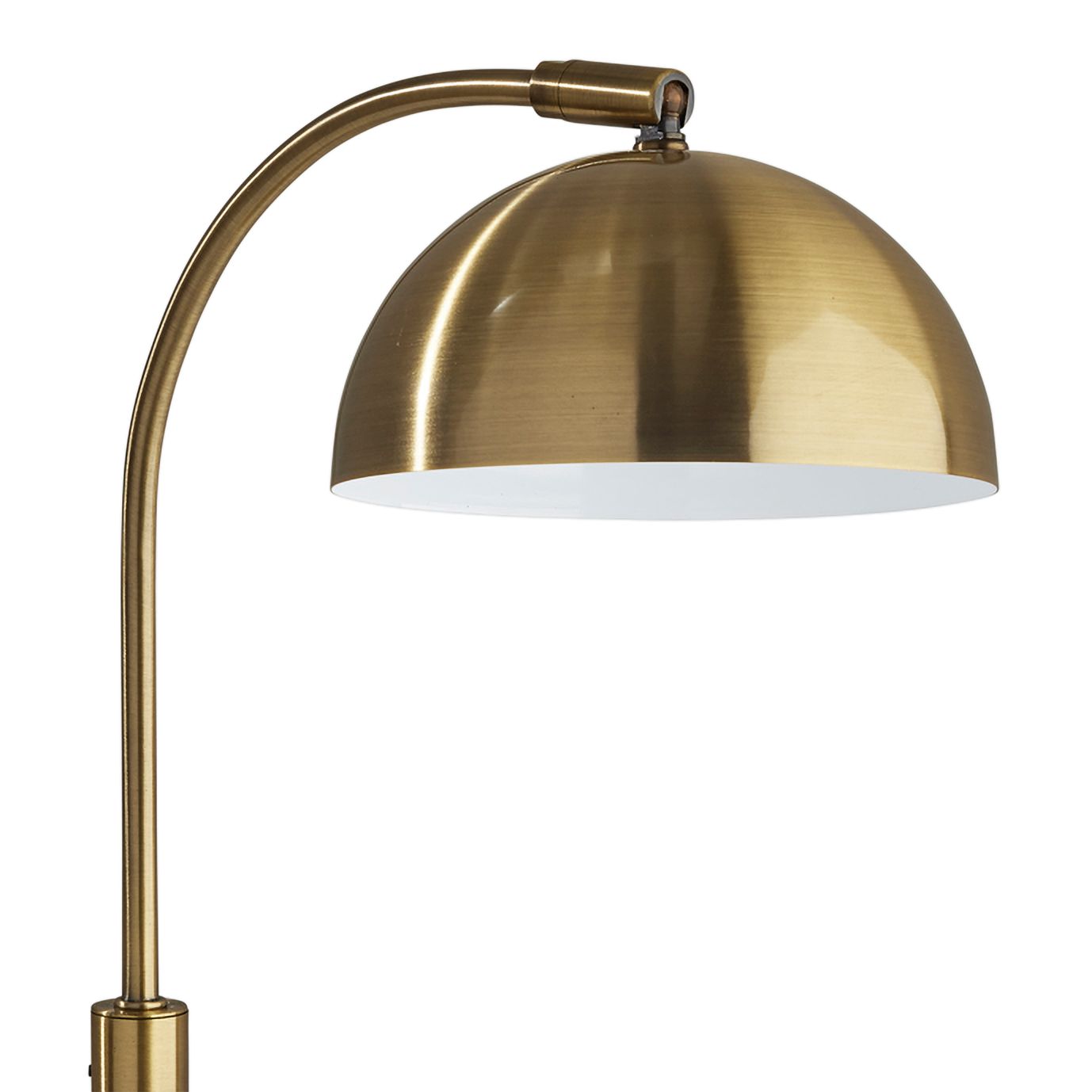Image 2 Bolton Antique Brass LED Desk Lamp with Smart Switch more views