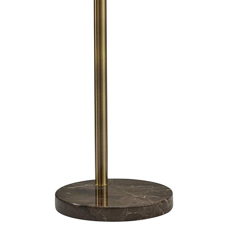 Image 3 Bolton Antique Brass Metal 3-Arm LED Arc Floor Lamp more views