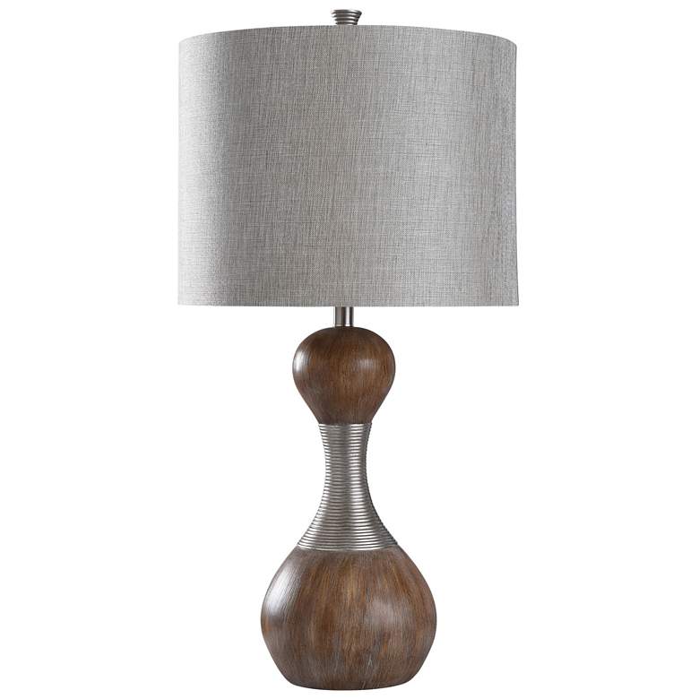 Image 1 Bolton Dark Brown and Silver Table Lamp