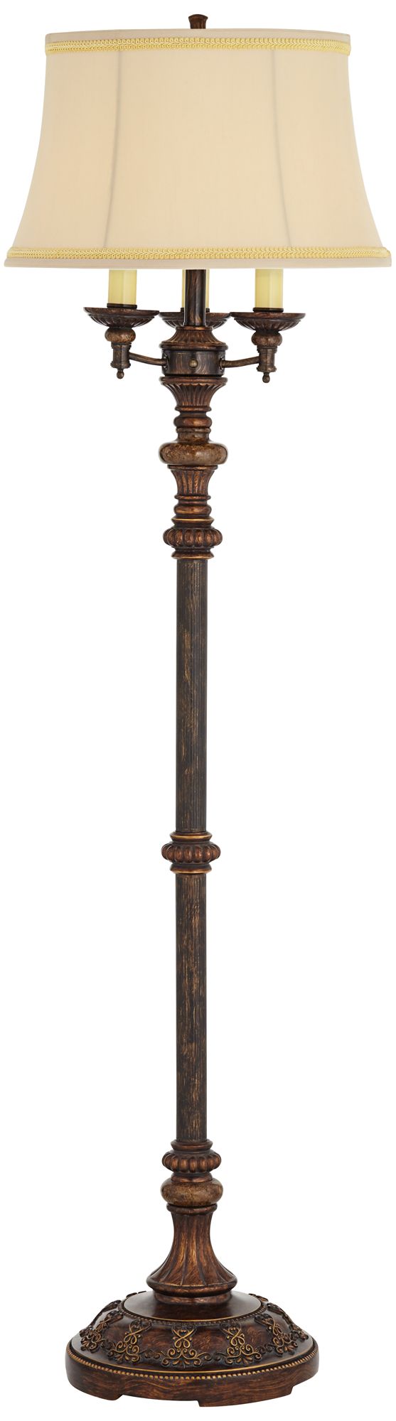 Image 3 Bolzano 64 1/2" Italian Bronze 4-Light Traditional Floor Lamp