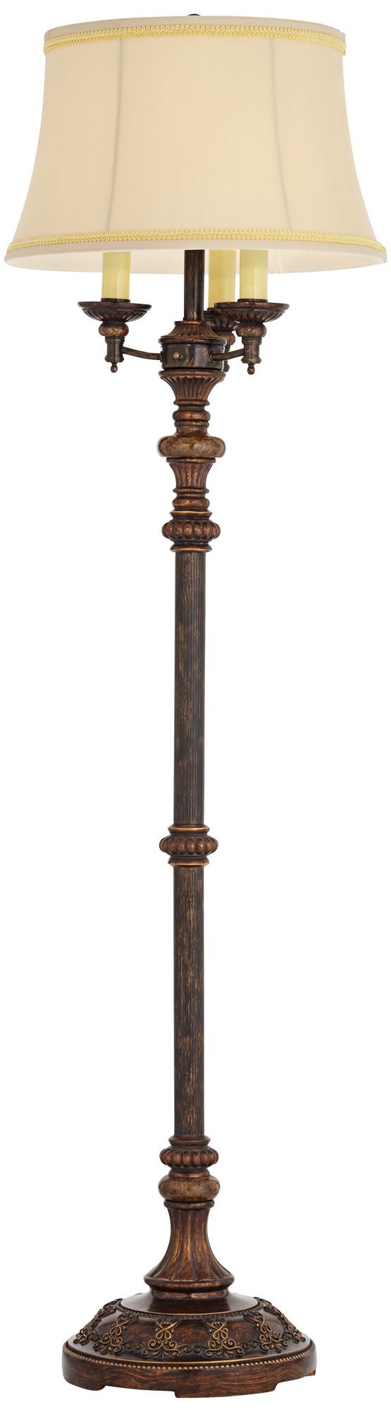 Bolzano 64 1/2" Italian Bronze 4-Light Traditional Floor Lamp in scene