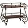 Bombay Avery Metal and Glass Rolling Tea Cart