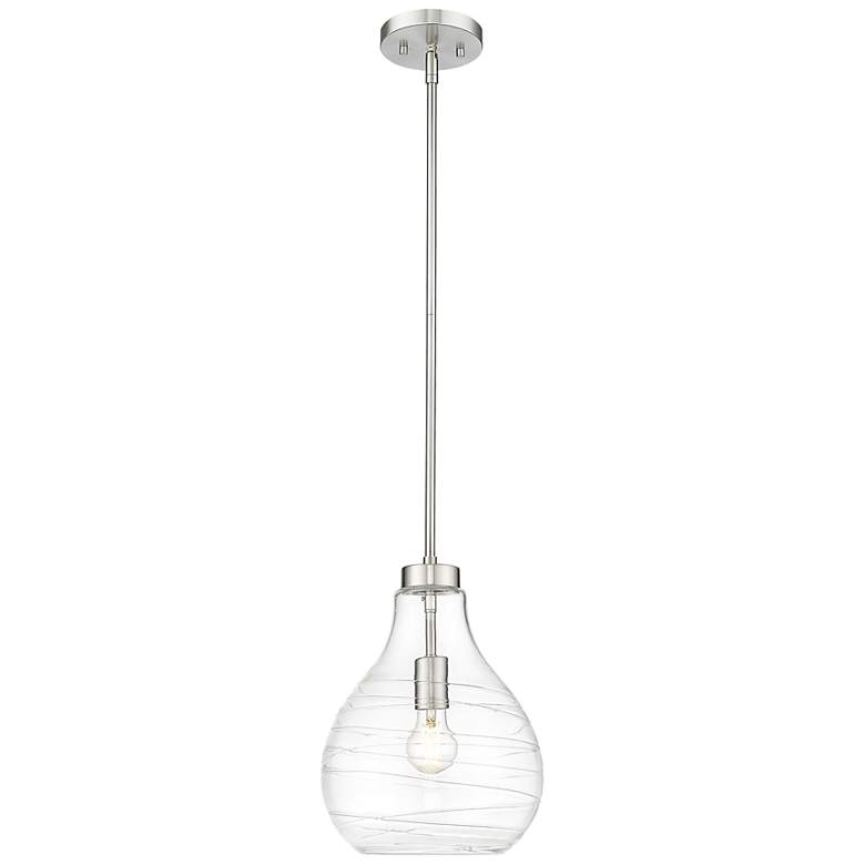 Image 2 Bon Air 10" Wide Brushed Nickel Mini Pendant
