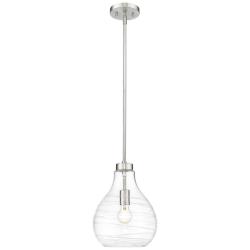 Bon Air 10" Wide Brushed Nickel Mini Pendant